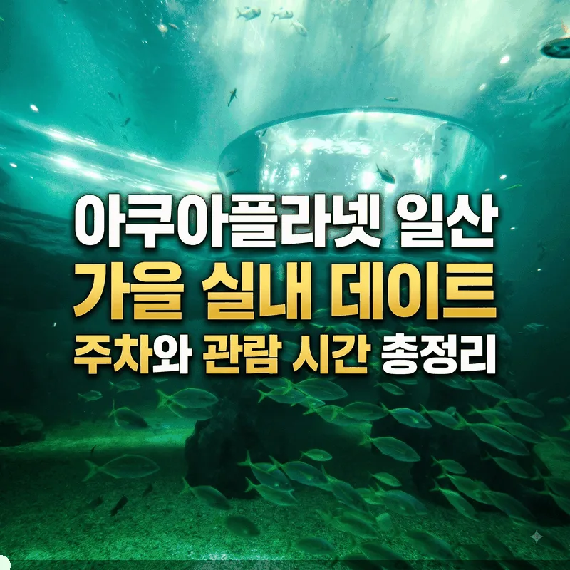 아쿠아플라넷 일산 가을 실내 데이트 주차와 관람 시간 총정리