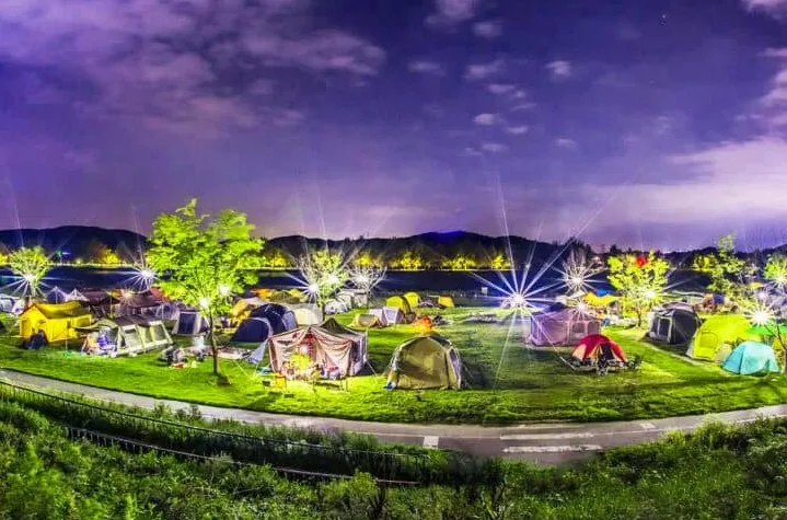 아산 곡교천 야영장 / 사진=천안시