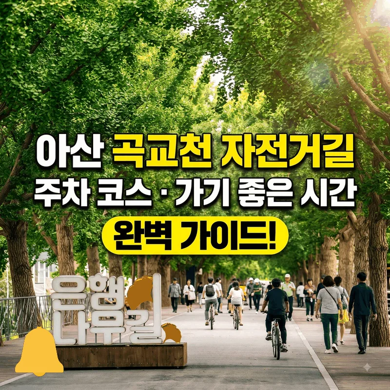 아산 곡교천 자전거길 주차 코스 가기 좋은 시간 완벽 가이드