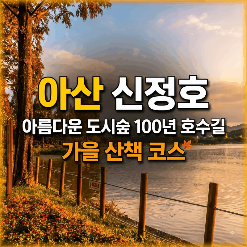 아산 신정호 아름다운 도시숲 100년 호수길 가을 산책 코스