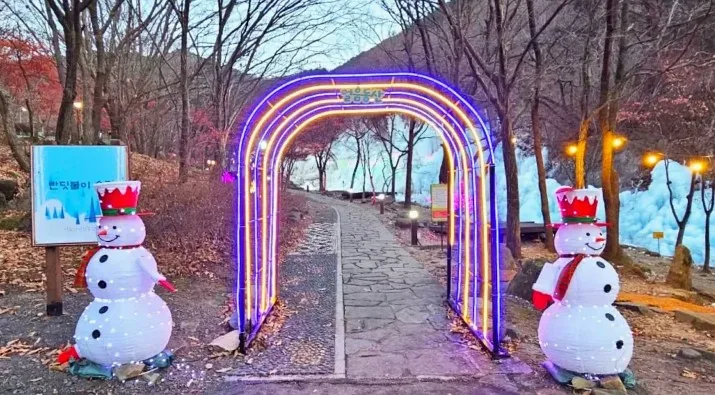 비슬산 자연휴양림 얼음동산 눈사람 / 사진=대구시 공식 블로그