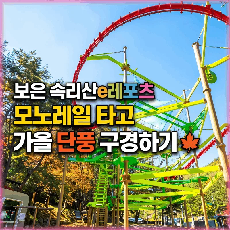 보은 속리산e레포츠 모노레일 타고 가을 단풍 구경하기