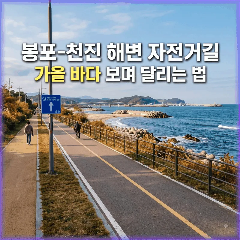 봉포-천진 해변 자전거길, 가을 바다 보며 달리는 법