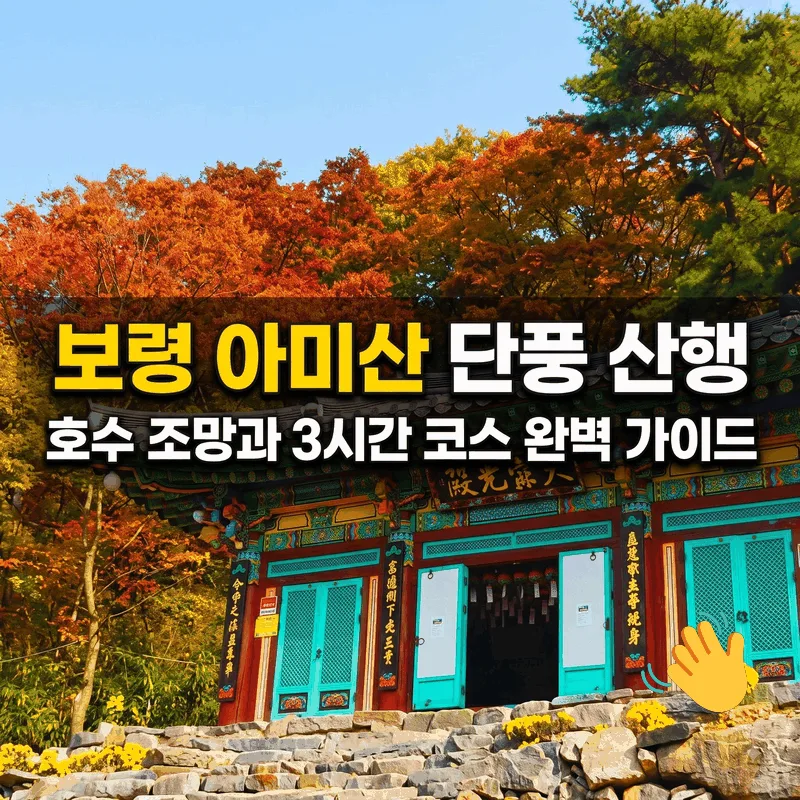 보령 아미산 단풍 산행, 호수 조망과 3시간 코스 완벽 가이드