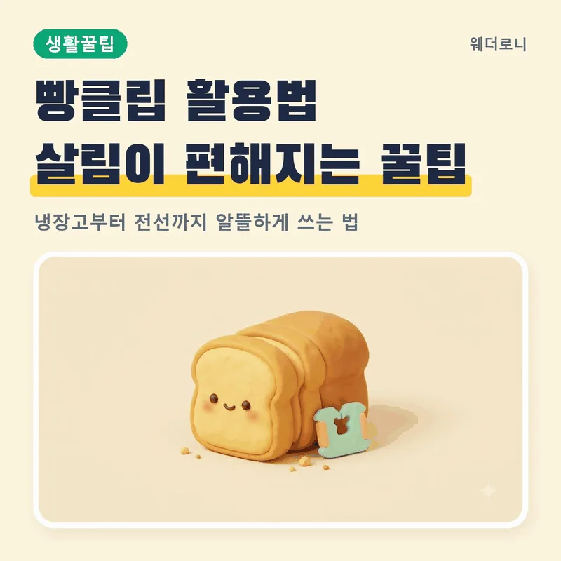 빵클립 활용법으로 시작하는 놀라운 생활 정리 꿀팁 모음