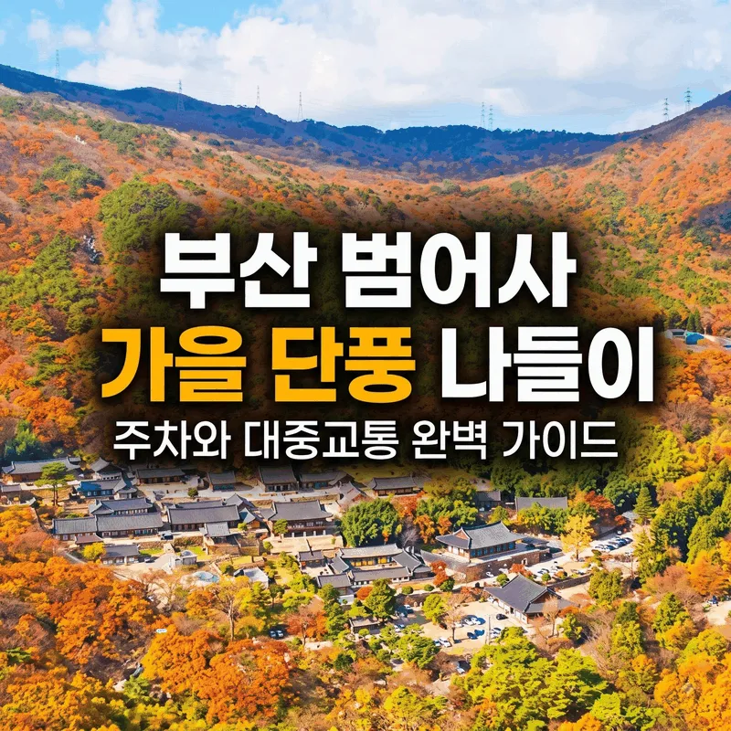 부산 범어사 가을 단풍 나들이, 주차와 대중교통 완벽 가이드