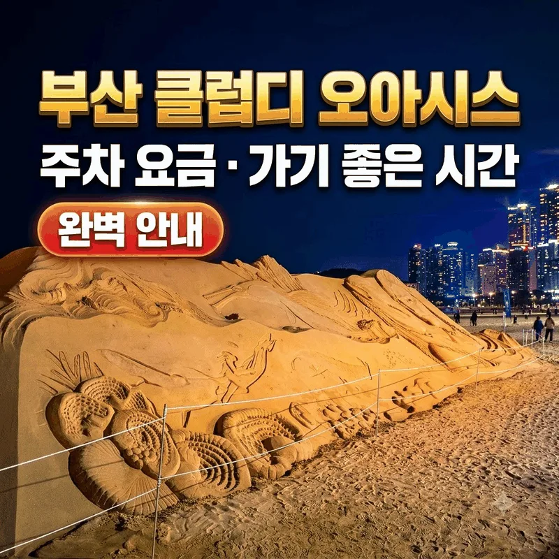 부산 클럽디 오아시스 주차 요금 가기 좋은 시간 완벽 안내