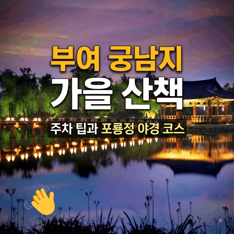 부여 궁남지 가을 산책 주차 팁과 포룡정 야경 코스