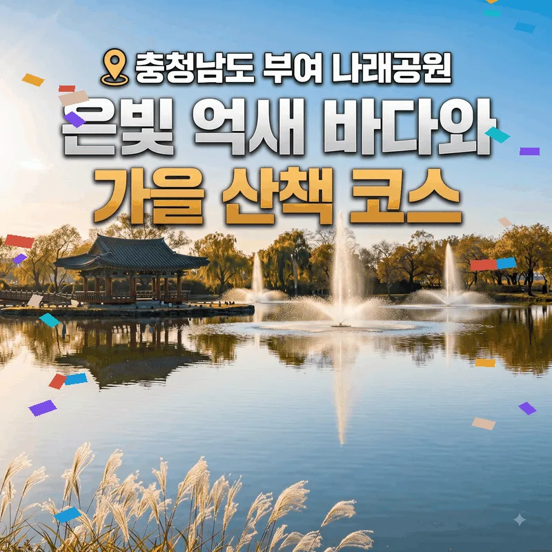 충청남도 부여 나래공원 은빛 억새 바다와 가을 산책 코스
