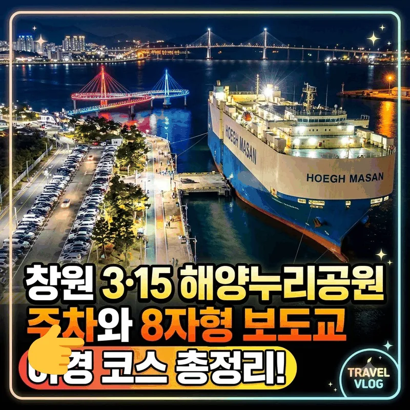 창원 3·15해양누리공원 주차와 8자형 보도교 야경 코스 총정리