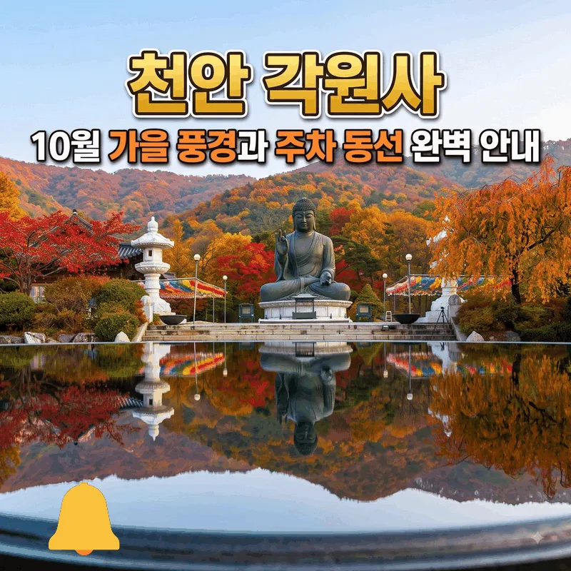 천안 각원사 10월 가을 풍경과 주차 동선 완벽 안내