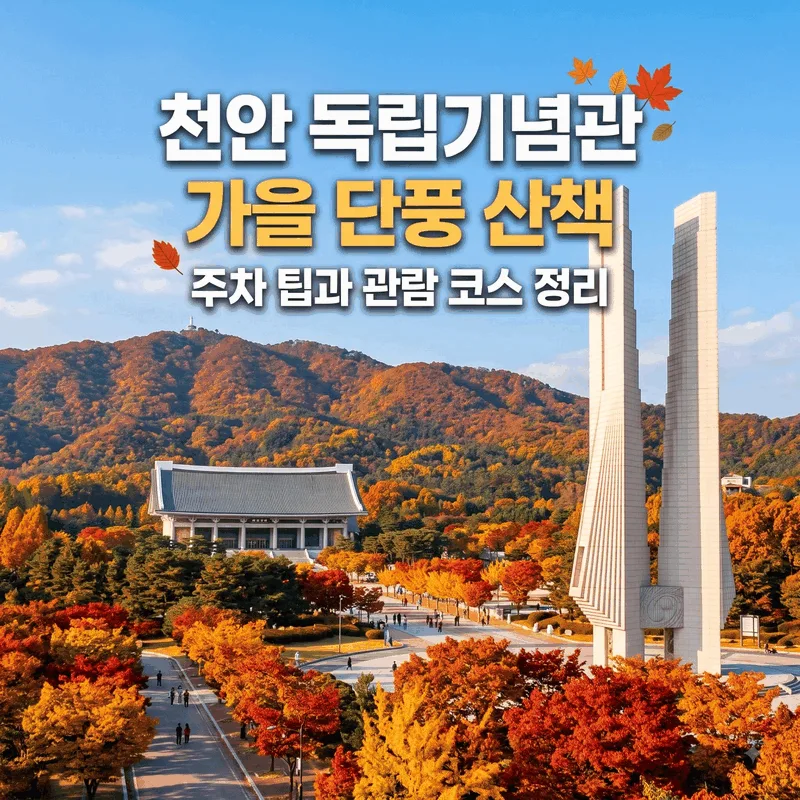 천안 독립기념관 가을 단풍 산책, 주차 팁과 관람 코스 정리