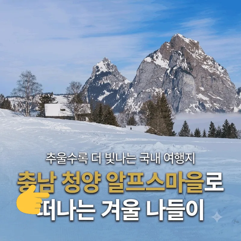 추울 때 더 빛을 발하는 국내 여행지 충남 청양 알프스마을 겨울 나들이