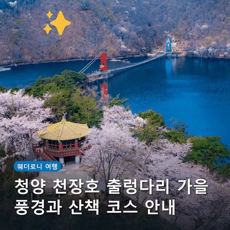 청양 천장호 출렁다리 가을 풍경과 산책 코스 안내