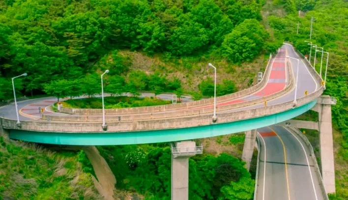 청양 나선형도로 방아다리 / 사진=충남관광