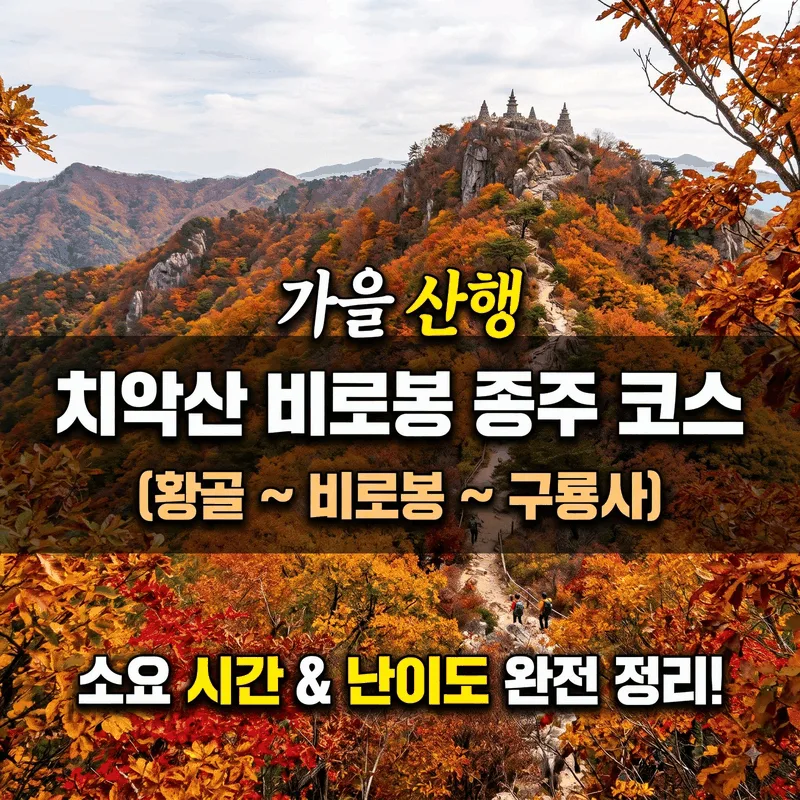 치악산 비로봉 종주 코스(황골~비로봉~구룡사) 가을 산행 소요 시간과 난이도 완벽 정리