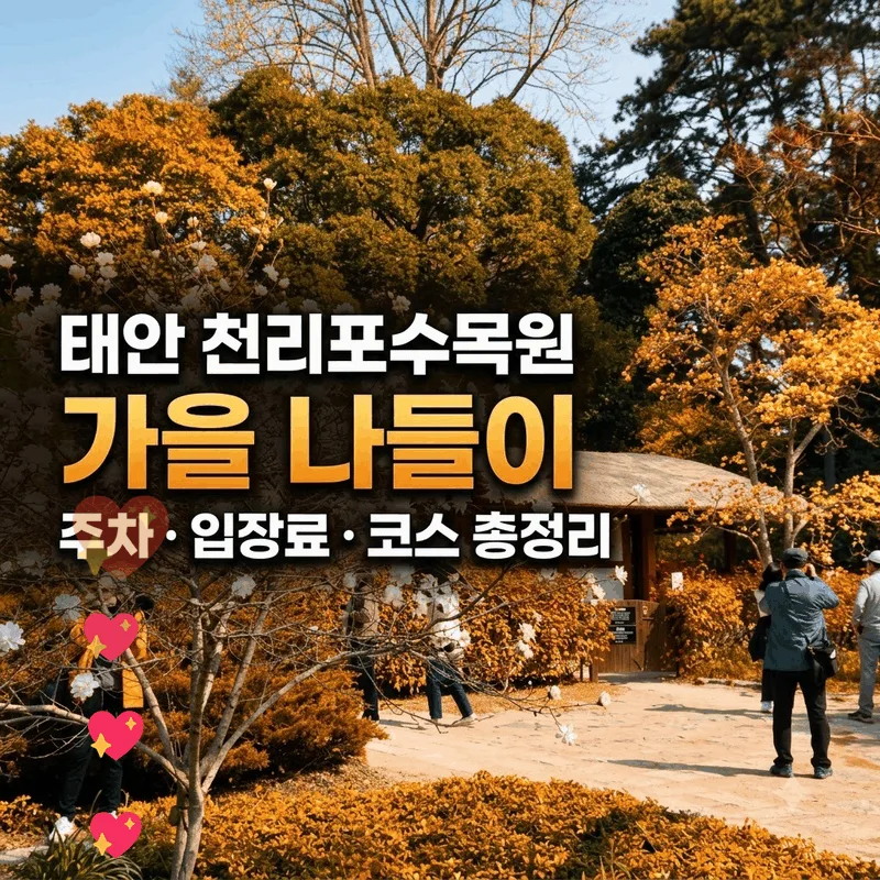 태안 천리포수목원 가을 나들이 주차 입장료 코스 총정리