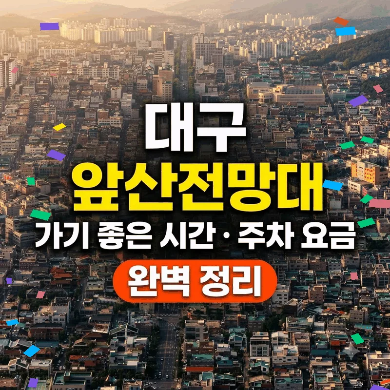 대구 앞산전망대 가기 좋은 시간 주차 요금 완벽 정리