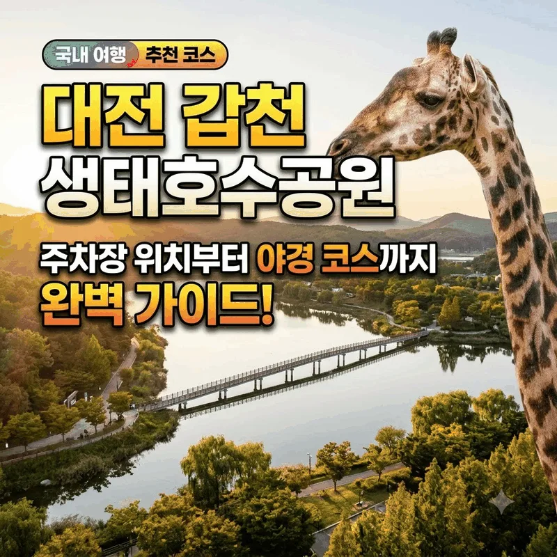 대전 갑천생태호수공원 주차장 위치부터 야경 코스까지 완벽 정리