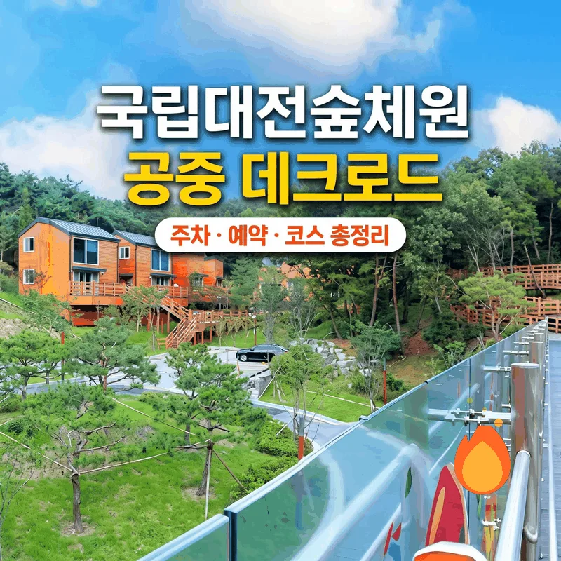 국립대전숲체원 공중 데크로드 주차 예약 코스 총정리
