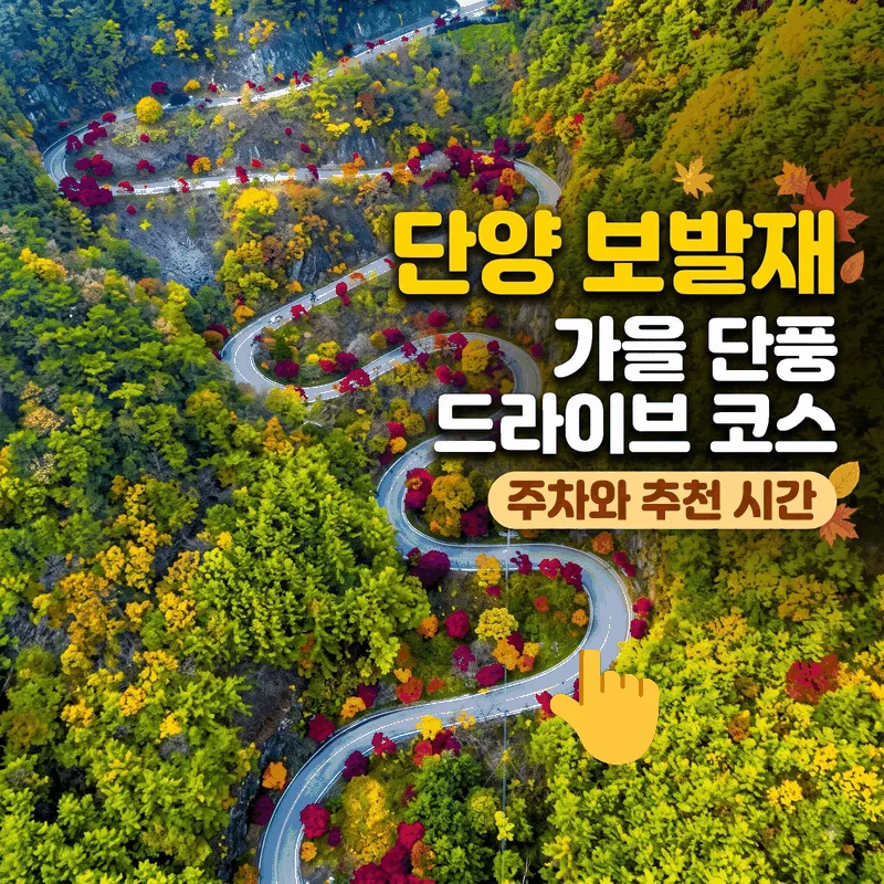 단양 보발재 가을 단풍 드라이브 코스, 주차와 추천 시간