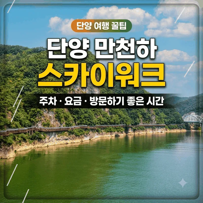 단양 만천하스카이워크 주차와 요금, 가기 좋은 시간 정리
