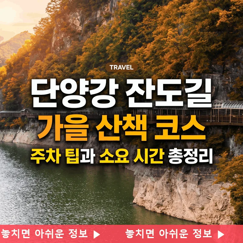 단양강 잔도길 가을 산책 코스 주차 팁과 소요 시간 총정리