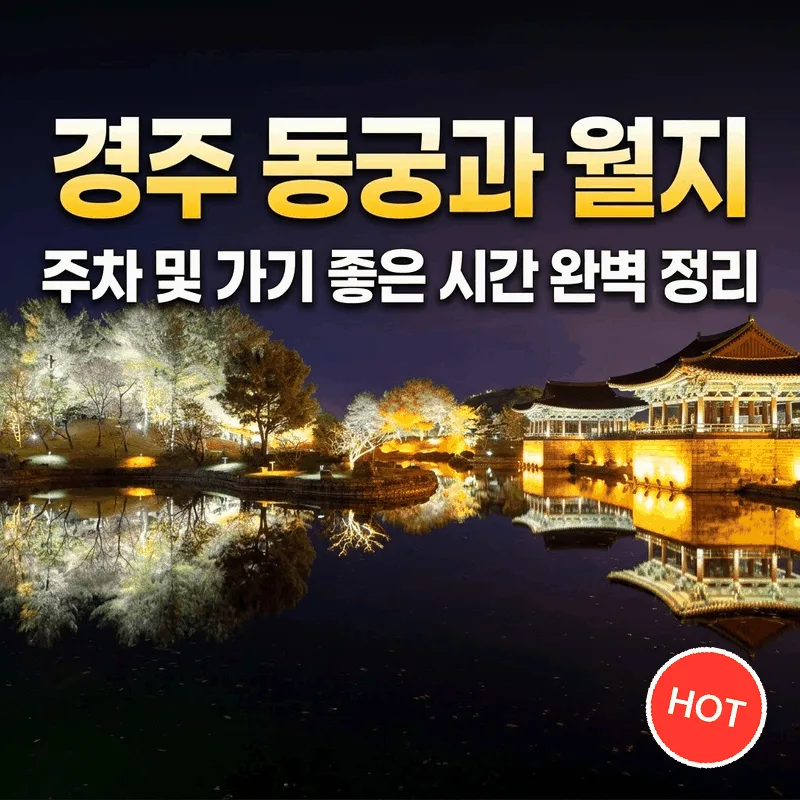 경주 동궁과 월지 주차 및 가기 좋은 시간 완벽 정리
