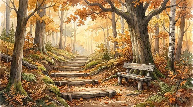 가을 숲길 그림 (AI 그림)