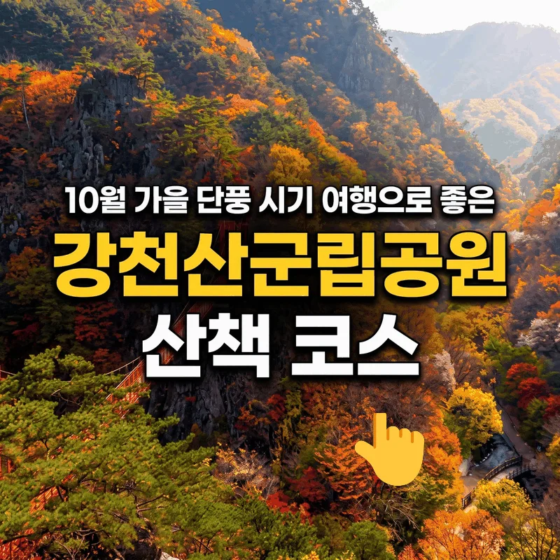 10월 가을 단풍 시기 여행으로 좋은 강천산군립공원 산책 코스