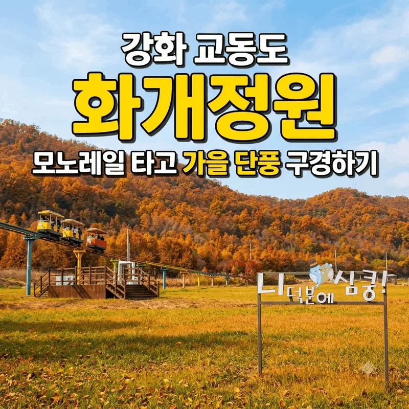 강화 교동도 화개정원 모노레일 타고 가을 단풍 구경하기