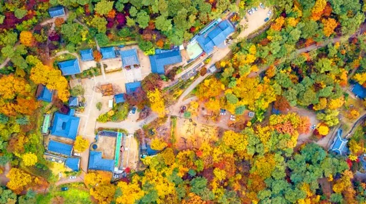 전등사 항공뷰 / 사진=전등사