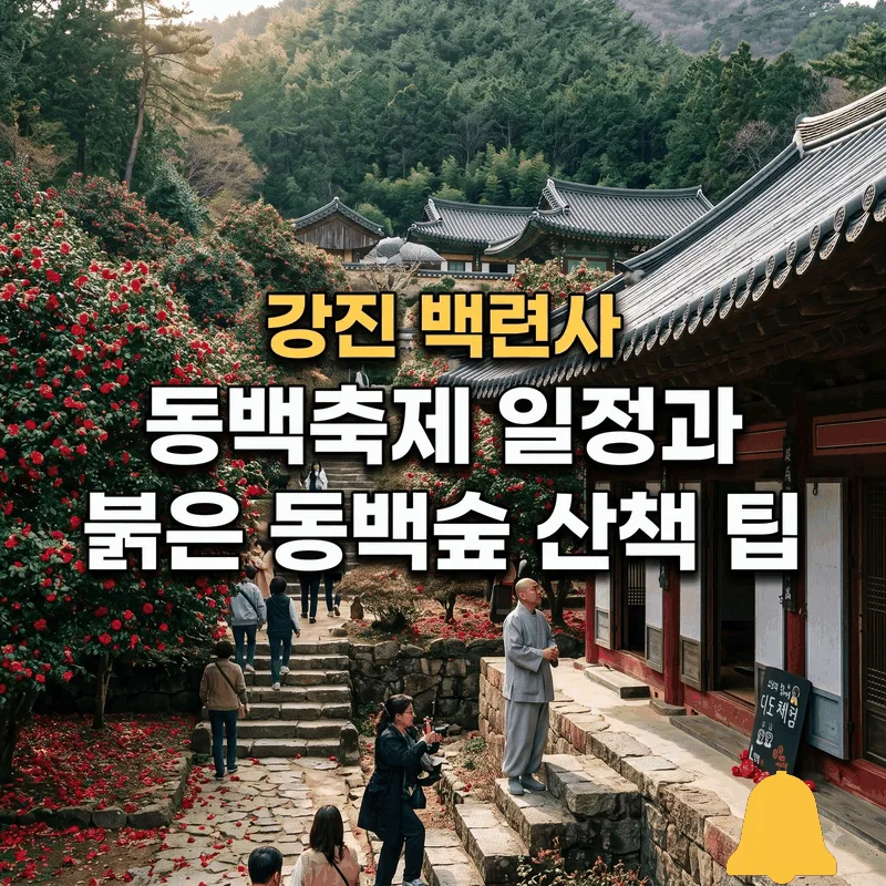 강진 백련사 동백축제 일정과 붉은 동백숲 산책 팁