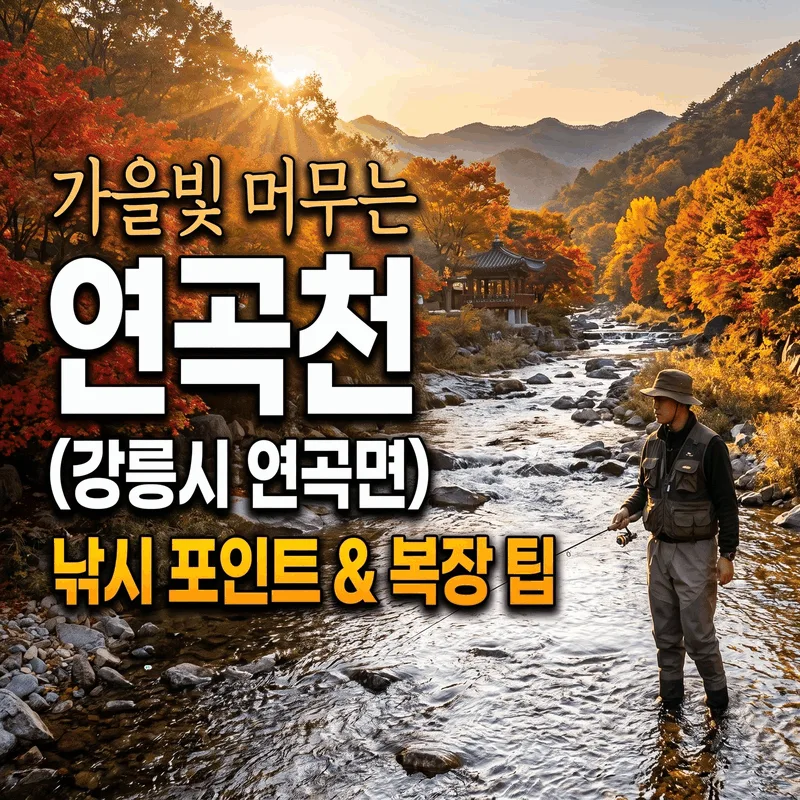 가을빛 머문 연곡천 (강릉시 연곡면 일대) 낚시 포인트와 옷차림 팁