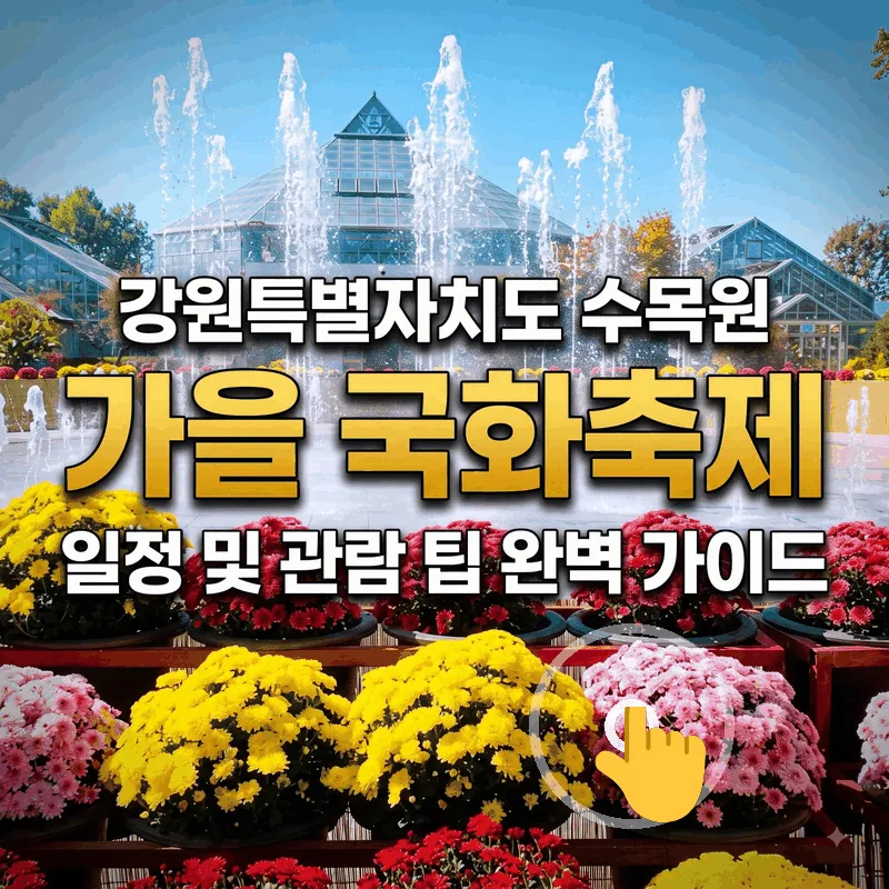 강원특별자치도립화목원 가을 국화 축제 일정과 관람 팁 완벽 정리