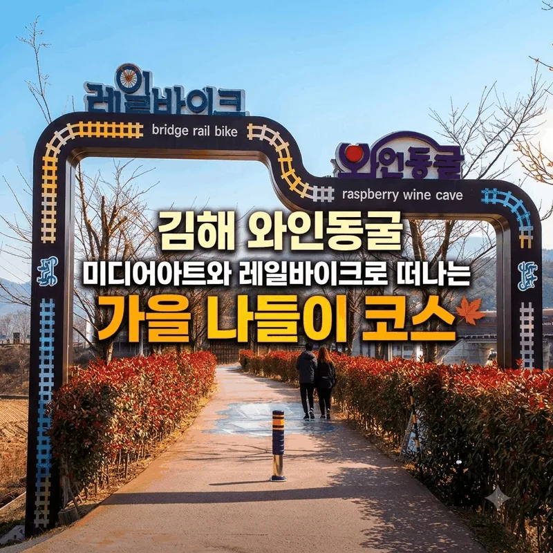 김해 와인동굴 미디어아트와 레일바이크로 떠나는 가을 나들이 코스