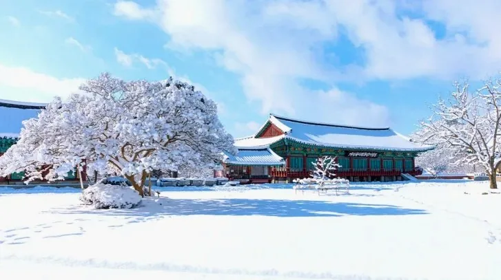 눈 내린 금산사 / 사진=게티이미지뱅크