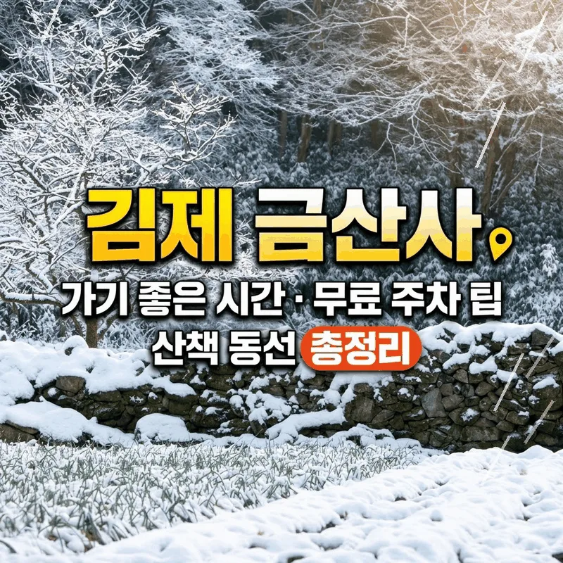 김제 금산사 가기 좋은 시간 무료 주차 팁 산책 동선 총정리