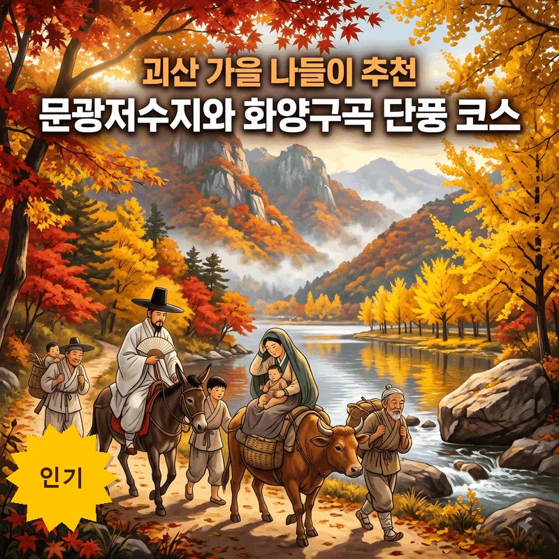 괴산 가을 나들이 추천, 문광저수지와 화양구곡 단풍 코스