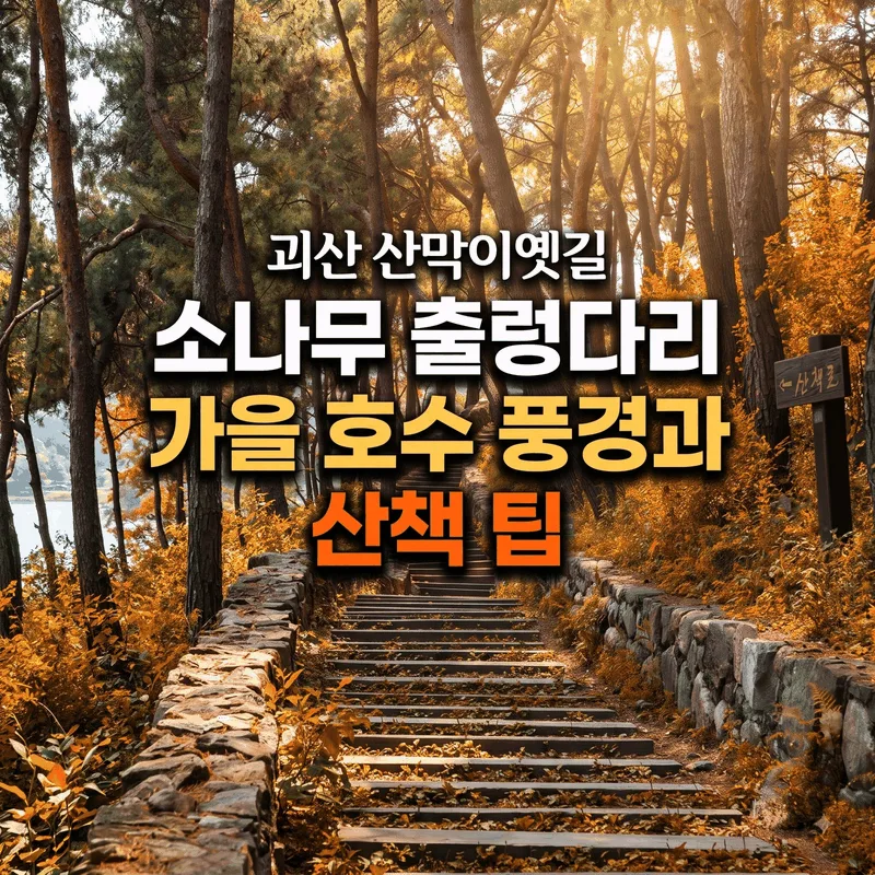 괴산 산막이옛길 소나무 출렁다리 가을 호수 풍경과 산책 팁