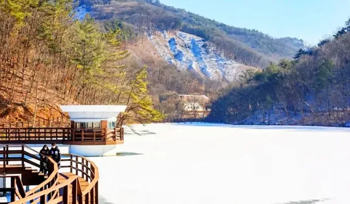 금학생태공원 설경 / 사진=공주시 공식 블로그 임보름