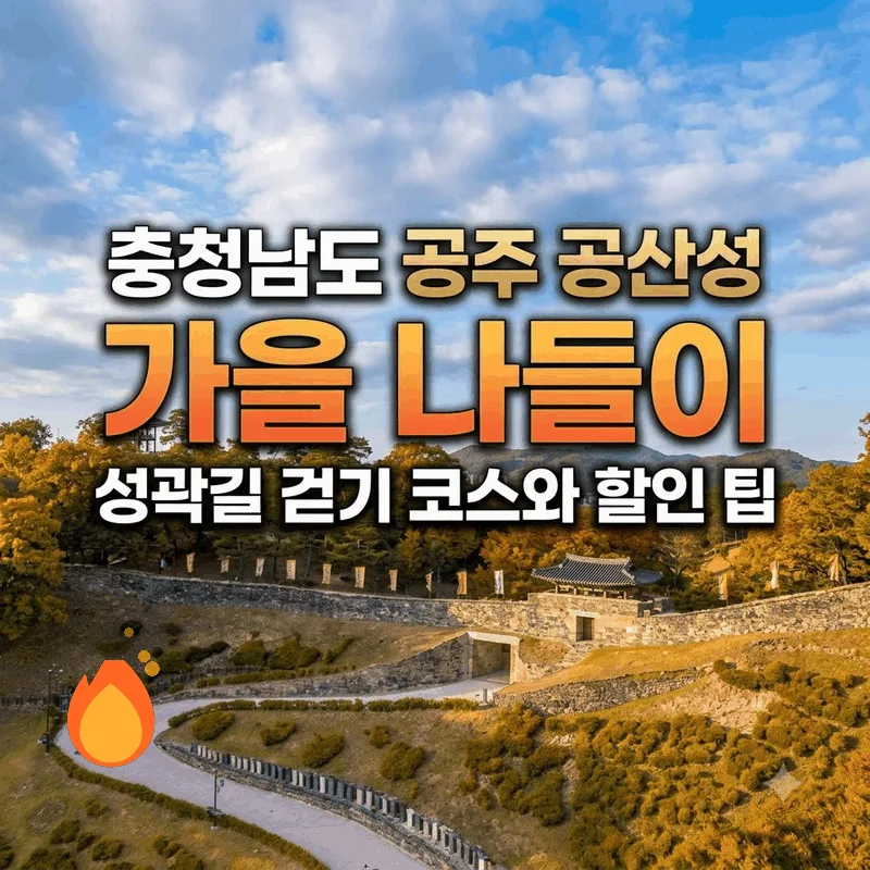 충청남도 공주 공산성 가을 나들이 성곽길 걷기 코스와 할인 팁