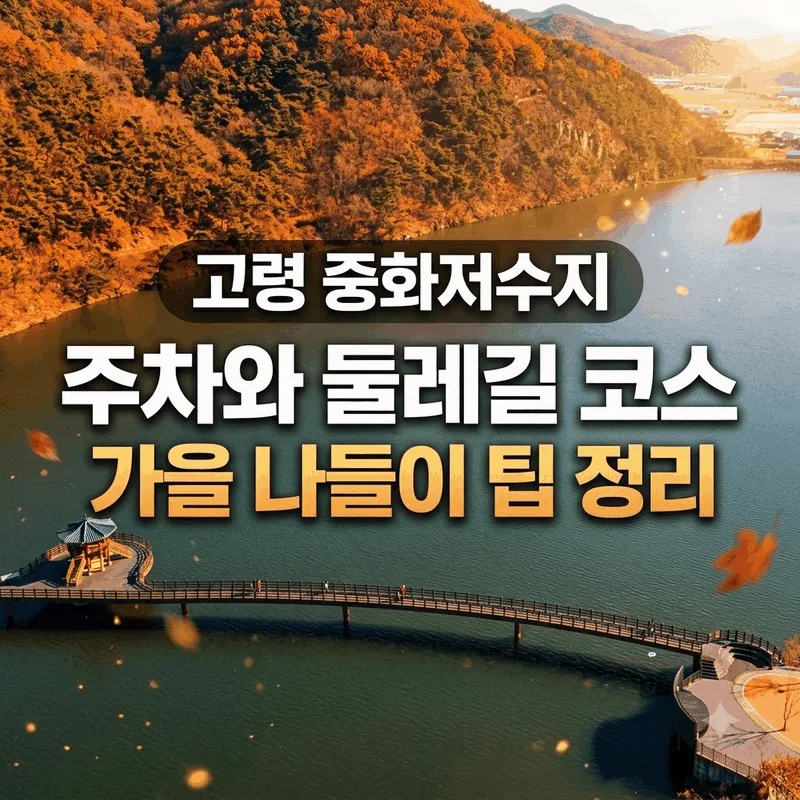 고령 중화저수지 주차와 둘레길 코스, 가을 나들이 팁 정리
