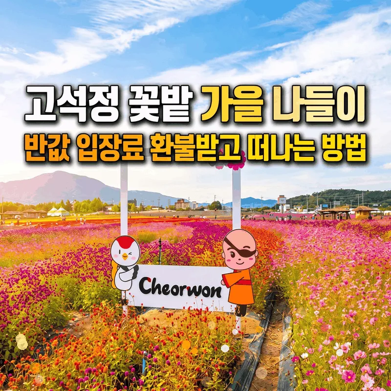 고석정 꽃밭 가을 나들이, 입장료 반값 환급받고 떠나는 법
