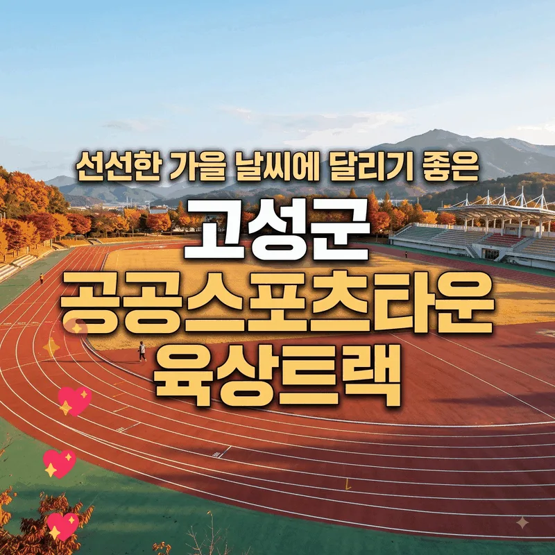 선선한 가을 날씨에 달리기 좋은 ==고성군 공공스포츠타운 육상트랙==