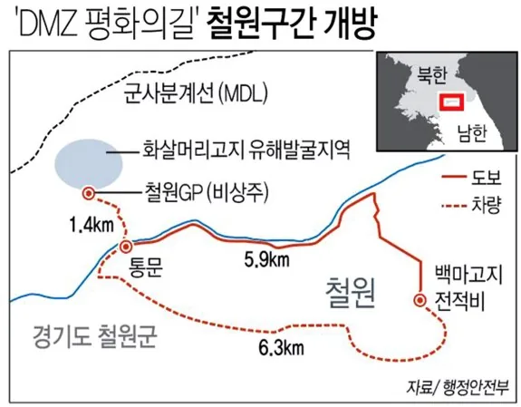 'DMZ평화의 길' 철원 구간