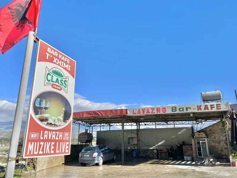 Car wash and wine, live music too - Albania November 2022