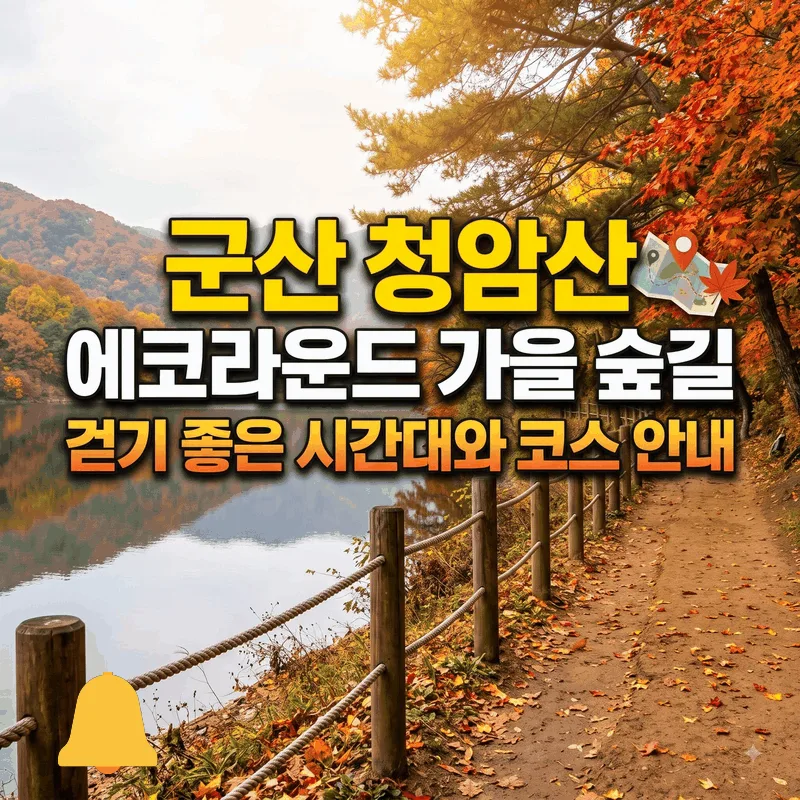 군산 청암산 에코라운드 가을 숲길 걷기 좋은 시간대와 코스 안내