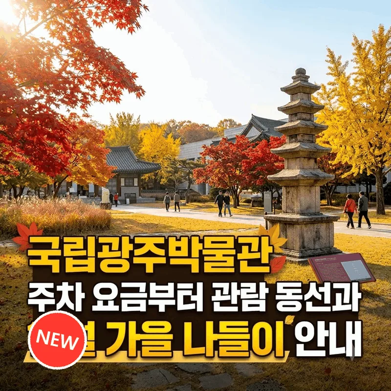 국립광주박물관 주차 요금부터 관람 동선과 10월 가을 나들이 안내