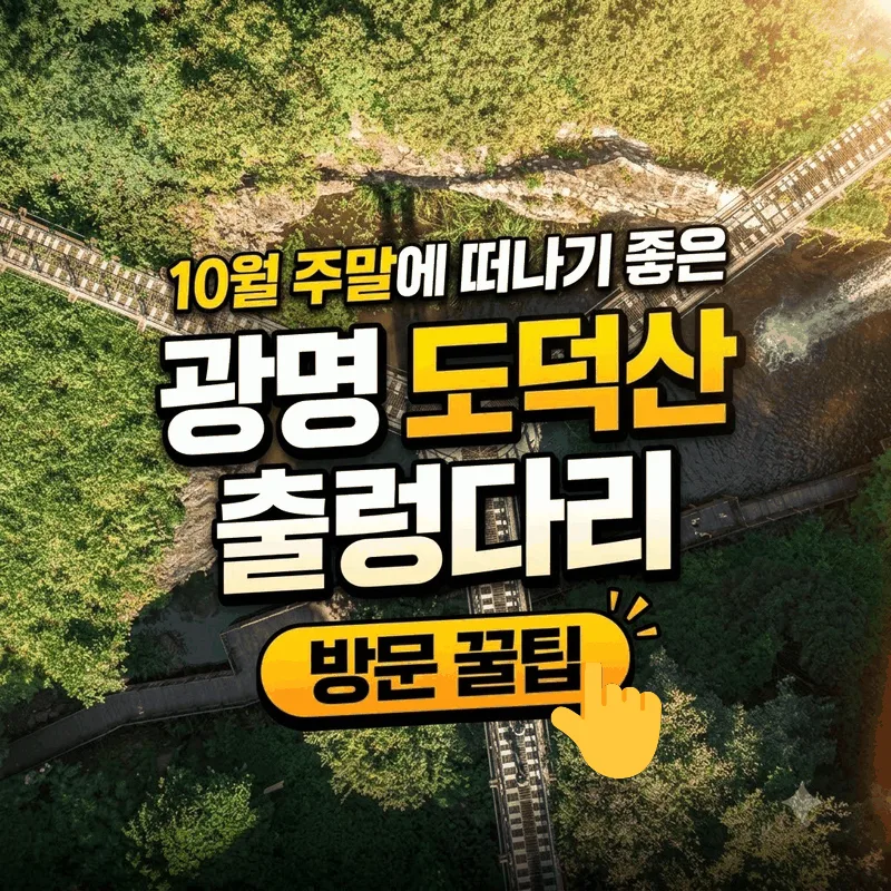 10월 주말에 떠나기 좋은 광명 도덕산 출렁다리 방문 꿀팁